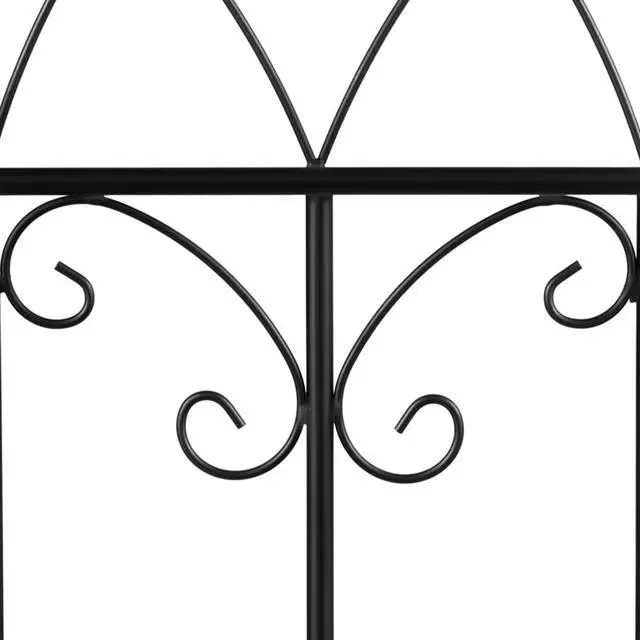 Alt view image 6 of 7 - 4 Pieces Metal Garden Trellis with Ground Stakes and Elegant Pattern for Growing Flowers, Vines, Plants, Outdoor Decorative Clematis Trellis with Iron Frame for Backyard, Lawn