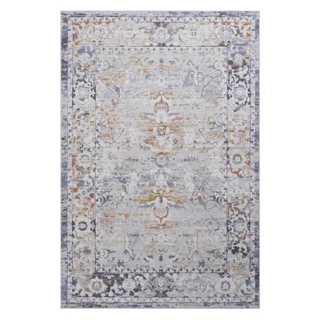 Alt view image 2 of 7 - Ultra-Soft 0.28 Inches Medium Pile Height Area Rug, Safety Anti-Skid Rug for Living Room, Bedroom, Dining Room, Farmhouse, Home Office (6X9 Ivory+Grey)