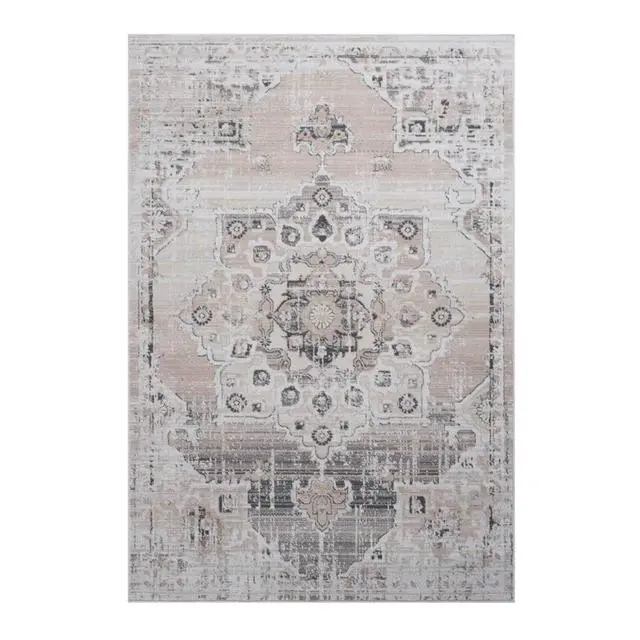 Alt view image 2 of 7 - Low Pile Indoor Doormat Rug, Modern Cream Area Rug with Easy Maintenance & Durable Ideal for Entryway, Bedroom, Living Room, Laundry Room, Dining Room (6X9 Cream)