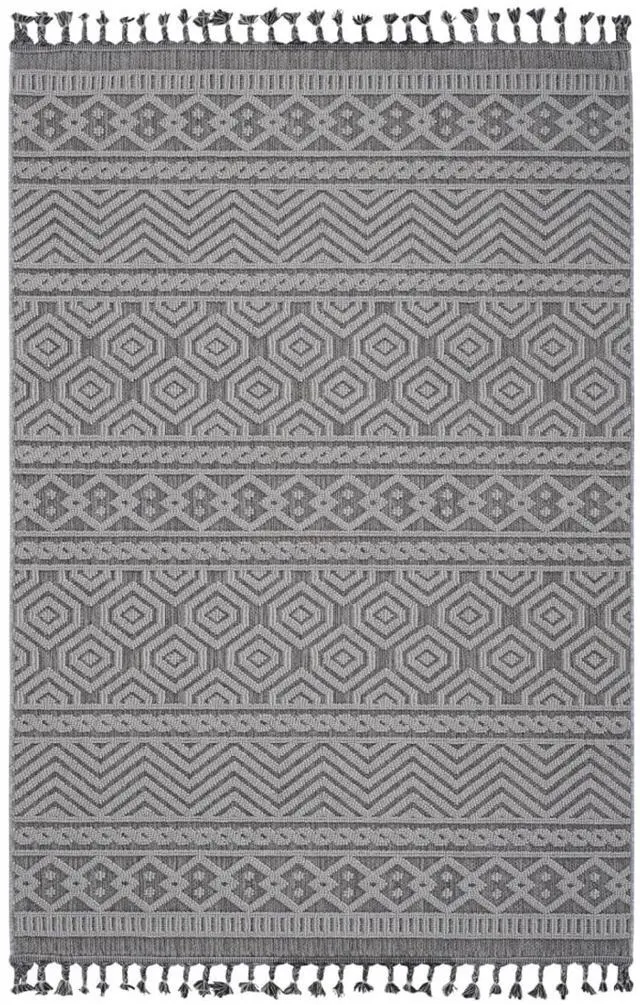 Main image of Medium Pile Height Rugs with 0.28 Inches Thickness for Living Room Decor, Modern Design Ultra Soft Area Rugs for Bedroom Indoor Floor (6X9 Grey/White)