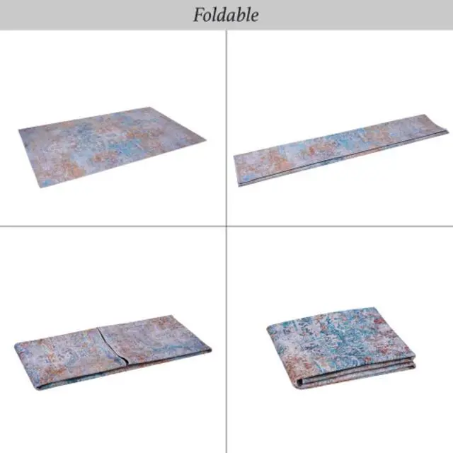 Alt view image 7 of 7 - Stylish Design Area Rugs with Low Pile Height for Living Room, Low Pile Non-Slip Soft Print Pattern Rug for Bedroom Kitchen Dining Room Entryway (8x10)