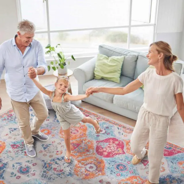 Alt view image 3 of 7 - Modern Design Household Area Rugs for Living Room and Bedroom, Non Slip Backing Printed Folable Machine Washable Area Rug for Indoor Use (5x8)