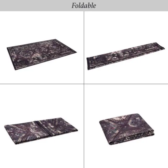 Alt view image 2 of 6 - Machine Washable Super Soft Doormat Rug with Non-Slip Backing and Stain Resistance, Stylish Design Low-Pile Construction Area Rugs for Home (6x9)