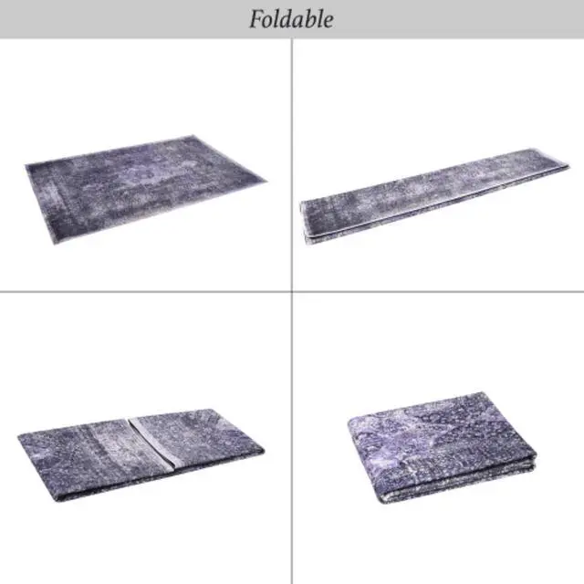 Alt view image 7 of 7 - Stylish Design Machine Washable Versatile Area Rug with Low-Pile Construction, Eco-Friendly Super-Soft Area Rugs for Seamless Placement Underneath Furniture or in Entryway (5x8)