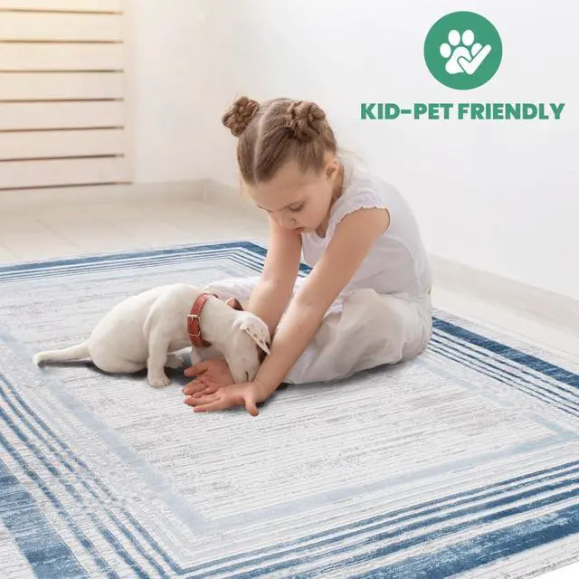 Alt view image 6 of 7 - Modern Design Machine Washable Doormat Rug, Low Pile Print Pattern Area Rug for Living Room Bedroom Entryway Tribal Series (5X7)