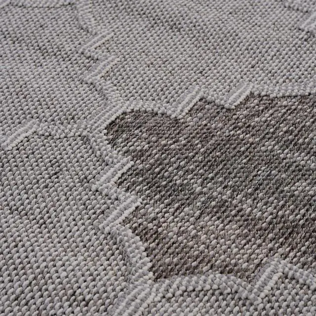 Alt view image 4 of 7 - Multiple Sizes Modern Area Rug, Indoor Medium Pile Height Trellis Area Rug for Seamless Placement Underneath Furniture or Entryways (5X7 White/Grey)