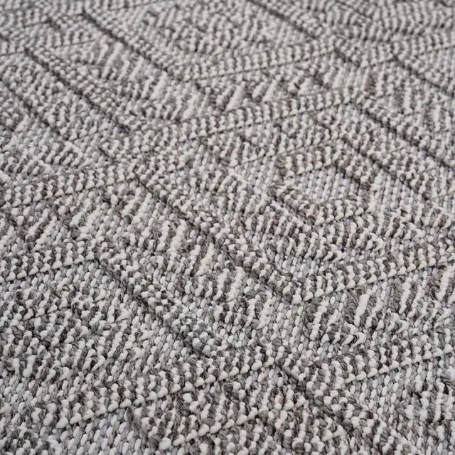 Alt view image 3 of 7 - Low Pile Non-Slip Soft Pattern Beautiful Area Rug for Bedroom Kitchen Dining Room Entryway, Household Machine-Woven Loop Pile Area Rug for Home (5X7 White)