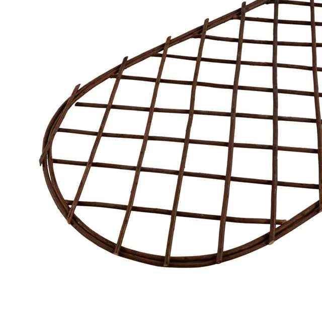Alt view image 4 of 6 - 2 Pieces Arched Willow Lattice Trellis with Arch-top Diamond Lattice Design for Growing Flowers, Plants, Outdoor Tall Standing Fence with Wood Frame for Backyard, Lawn