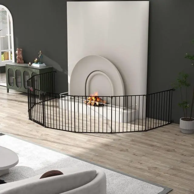 Alt view image 2 of 7 - Adjustable Safety Gate with Versatile Panel Design for Securing Doorways, Stairs, Fireplaces & Prohibited Areas in Household Spaces (200")