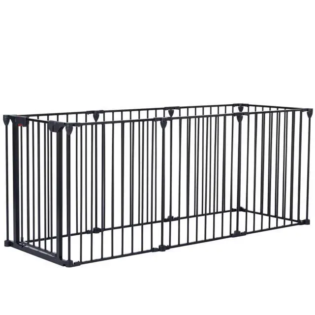 Alt view image 5 of 7 - Adjustable Safety Gate with Versatile Panel Design for Securing Doorways, Stairs, Fireplaces & Prohibited Areas in Household Spaces (200")