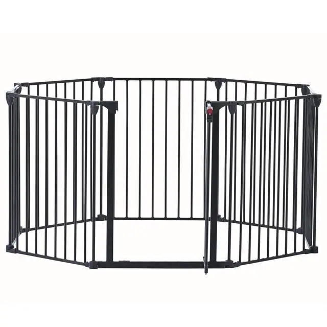 Alt view image 6 of 7 - Adjustable Safety Gate with Versatile Panel Design for Securing Doorways, Stairs, Fireplaces & Prohibited Areas in Household Spaces (200")