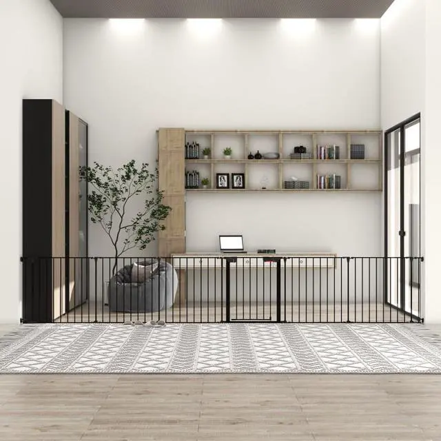 Main image of Adjustable Safety Gate with Versatile Panel Design for Securing Doorways, Stairs, Fireplaces & Prohibited Areas in Household Spaces (150")