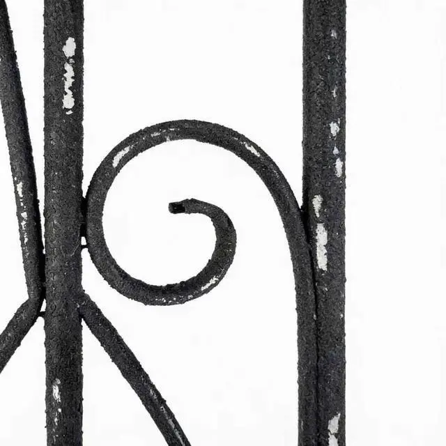 Alt view image 5 of 7 - Vintage Decorative Fence Panels with Wrought Iron Material for Backyard, Lawn, Garden, Outdoor Metal Garden Border with Rustic Style for Yard, Patio, Poolside