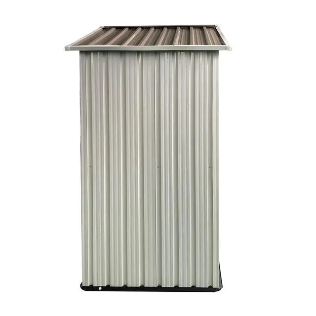 Alt view image 7 of 7 - Outdoor Storage Sheds with Lockable Sliding Door and Aluminum Alloy Frame for Backyard, Lawn, Garden Tool Storage House with Two Sloped Sides Roof for Patio, Porch (5x3 Feet White)