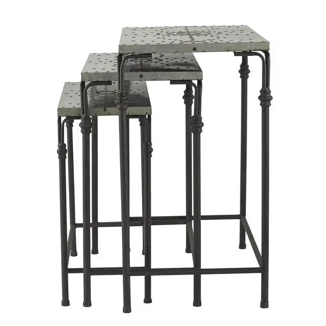 Alt view image 4 of 7 - Planter Set with Wooden Legs and Rope Texture for Backyard, Living Room, Lawn, Outdoor Flower Pot Set with Classic Design for Growing Flowers, Herbs, Plants (Antique Gray + Iron)