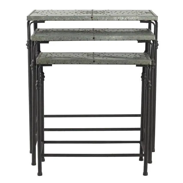 Alt view image 3 of 7 - Planter Set with Wooden Legs and Rope Texture for Backyard, Living Room, Lawn, Outdoor Flower Pot Set with Classic Design for Growing Flowers, Herbs, Plants (Antique Gray + Iron)