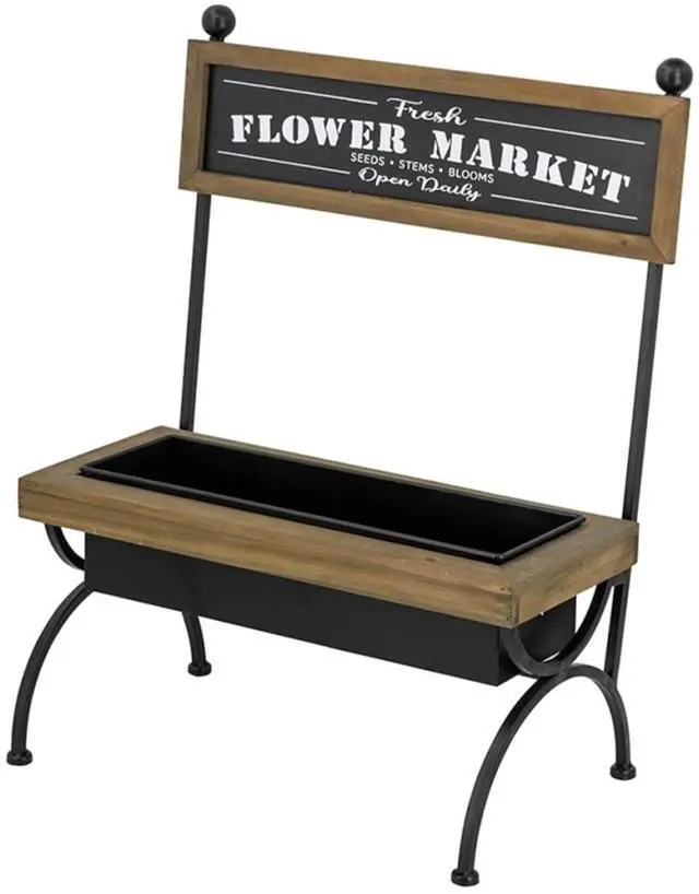 Alt view image 3 of 5 - Planter Set with Wooden Legs and Rope Texture for Backyard, Living Room, Lawn, Outdoor Flower Pot Set with Classic Design for Growing Flowers, Herbs, Plants (Black+Brown + Wood+Metal-1)