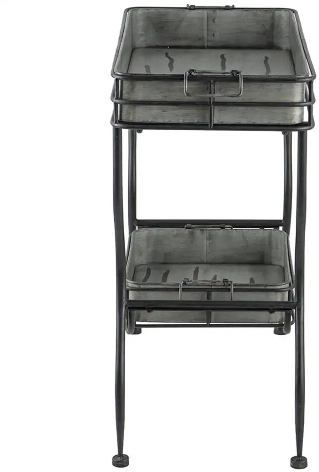 Alt view image 4 of 7 - Planter Set with Wooden Legs and Rope Texture for Backyard, Living Room, Lawn, Outdoor Flower Pot Set with Classic Design for Growing Flowers, Herbs, Plants (Antique Gray + Iron-1)