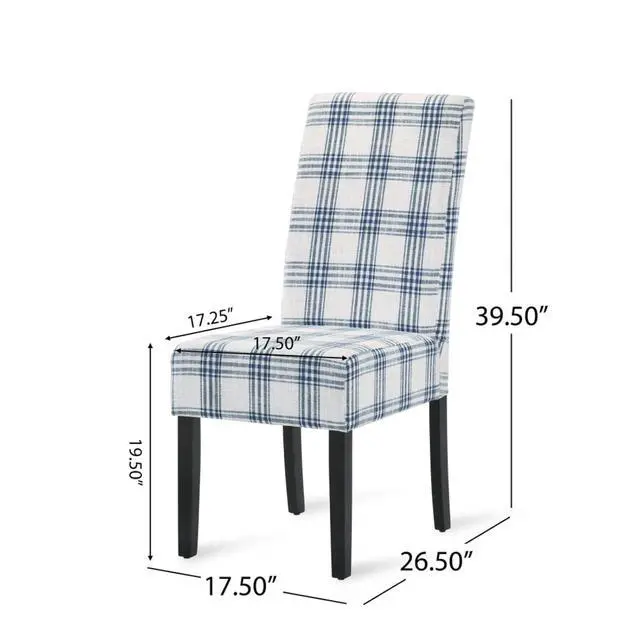 Alt view image 2 of 7 - Modern Pastoral Style Fabric Dining Chair, Stable Rubber Wooden Chair Legs, Stylish and Elegant Chair, Presenting Natural Textures, Suitable for Dining Rooms,Set of 2 (Blue + Set of 2)