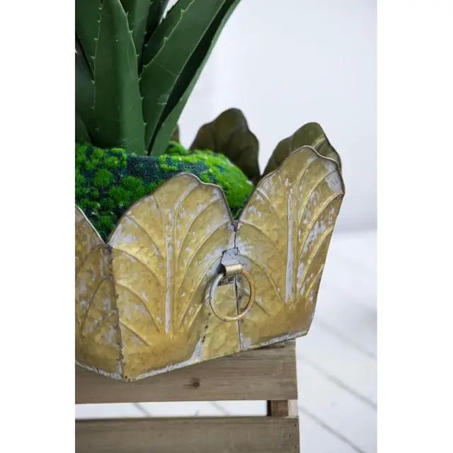 Alt view image 7 of 7 - Cement Planters Sets with Drainage Holes and Classic Design for Backyard, Living Room,Outdoor Flower Pots with Sturdy Construction for Growing Succulents, Plants (Antique Yellow + zinc)