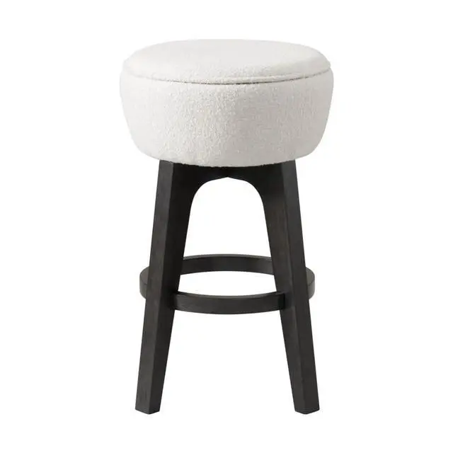 Alt view image 5 of 5 - Simple Coastline Style Dining Chair, Stable and Sturdy Wood Frame, Soft and Comfortable Polyester Fabric, Creating A Classic Visual Effect, Suitable for Kitchen Use (Brown + Bar stool + Set of 2)