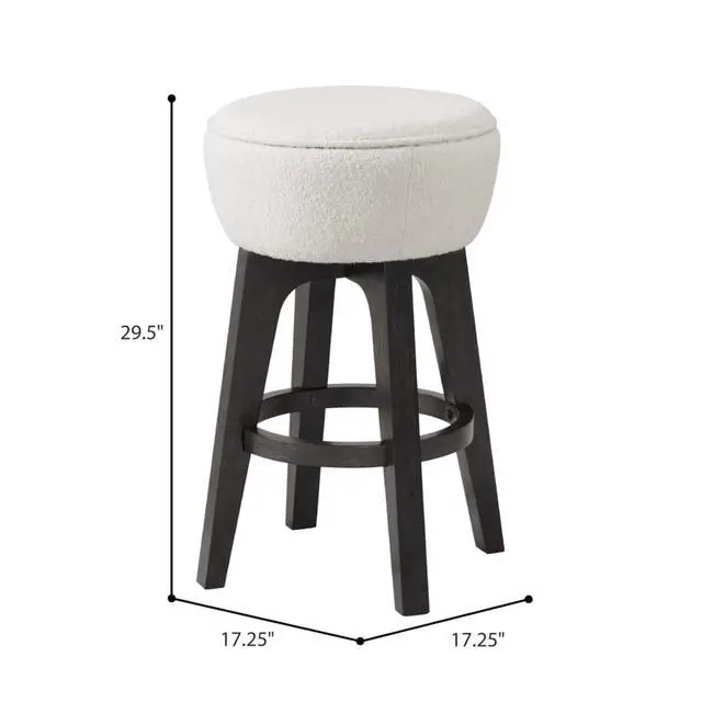 Alt view image 2 of 5 - Simple Coastline Style Dining Chair, Stable and Sturdy Wood Frame, Soft and Comfortable Polyester Fabric, Creating A Classic Visual Effect, Suitable for Kitchen Use (Brown + Bar stool + Set of 2)