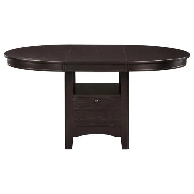 Alt view image 4 of 7 - 5-Piece Oval Kitchen Set with Extendable Tabletop and 4 Ergonomic Chairs for Home Restaurant, Retro Dining Table and Chairs Set with Closed Storage Unit for Dining Room