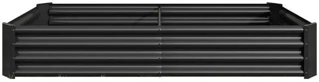Alt view image 7 of 7 - 2 Pieces Metal Raised Bed with Open Bottom Design for Backyard, Lawn, Poolside, Outdoor Planter Box with Anti-Rust Iron Frame for Growing Flowers, Vegetables, Plants (6x3x1FT Black 2PCS)