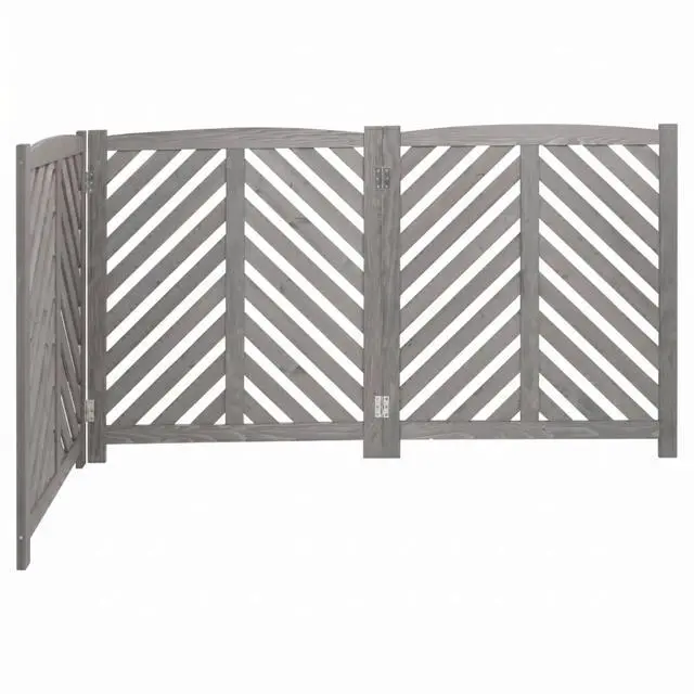 Alt view image 6 of 7 - Outdoor Raised Garden Bed with Open Bottom and Solid Wood Frame for Poolside, Backyard, Patio Large Planter Box with Corner Cover for Vegetables, Flowers and Herbs (Wood Privacy Fence-Grey)