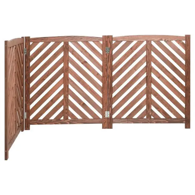 Alt view image 6 of 7 - Outdoor Raised Garden Bed with Open Bottom and Solid Wood Frame for Poolside, Backyard, Patio Large Planter Box with Corner Cover for Vegetables, Flowers and Herbs (Wood Privacy Fence-Brown)