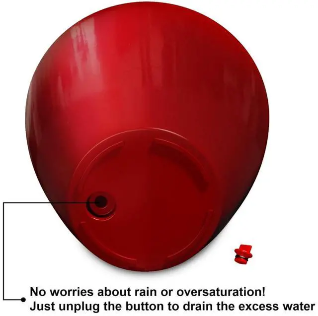 Alt view image 6 of 6 - 2 Pieces Plastic Planter Set with Self-Watering System and Wood-Like Look for Backyard, Living Room, Outdoor Flower Pots with Drainage Hole and Stopper for Growing Flowers (Red)