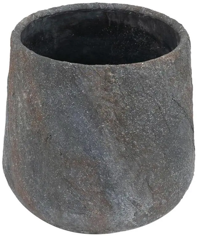 Alt view image 2 of 7 - Antique Cement Planter with Rustic Style for Backyard, Living Room, Balcony, Outdoor Flower Pot with Uneven Surface and Stone-Like Look for Growing Flowers, Plants (Style 3)