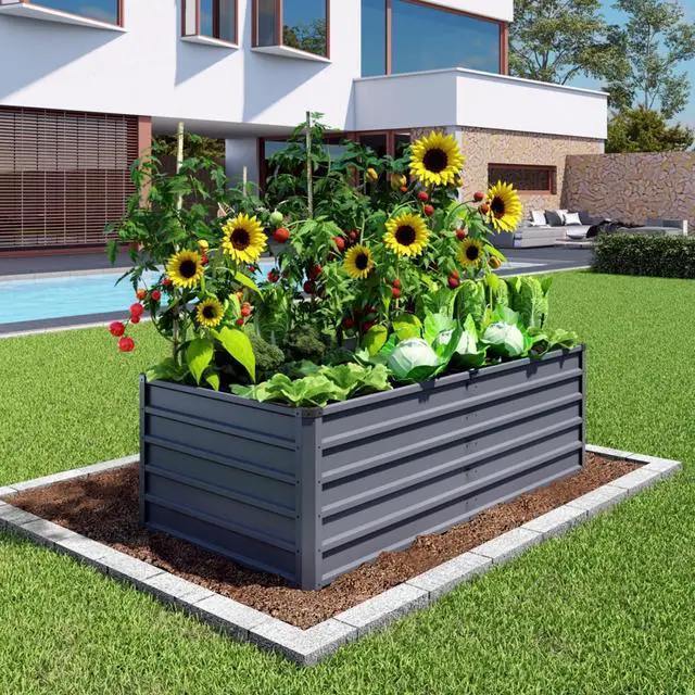 Main image of Outdoor Storage Shed with Windows and Metal Frame for Poolside, Backyard, Lawn, Shed Tool House with Sloping Roof and 2 Vents & 1 Side Open Door for Garden, Balcony (6 * 3 * 2FT + 2PCS)