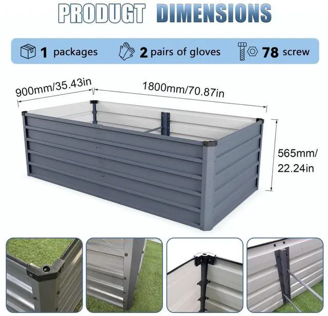 Alt view image 5 of 7 - Outdoor Storage Shed with Windows and Metal Frame for Poolside, Backyard, Lawn, Shed Tool House with Sloping Roof and 2 Vents & 1 Side Open Door for Garden, Balcony (6 * 3 * 2FT + 1PC)
