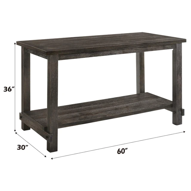 Alt view image 2 of 7 - Hassyee 7-Piece Dinner Table Set with Rectangular Table, 4 X-Back Chairs, 2 Padded Stools & Rivets Trim for 6, Vintage Kitchen Table Set with Storage Shelf for Dining Room