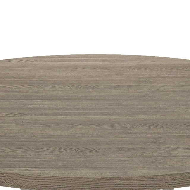 Alt view image 7 of 7 - Hassyee 5-Piece Dining Table and Chairs Set with Round Table and 4 Linen Upholstered Chairs for Home Bar Cafe, Retro Dining Sets with Solid Pedestal Base for Dining Room