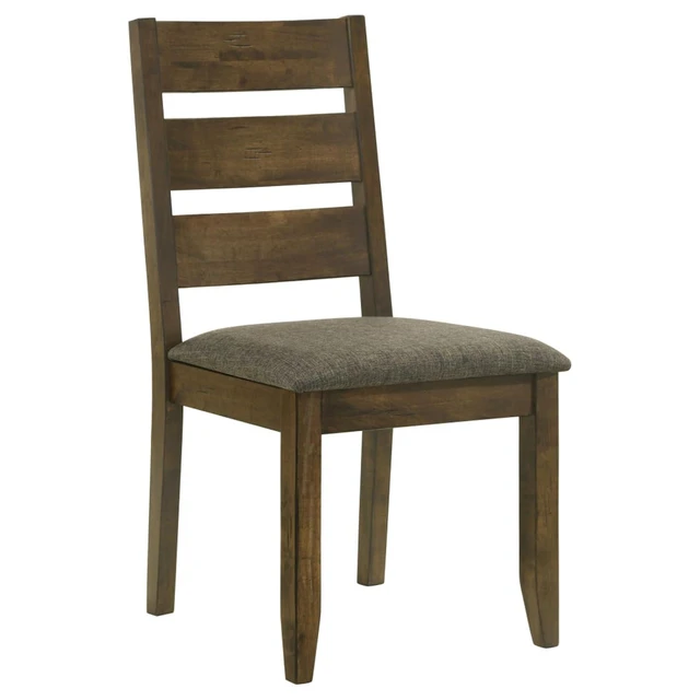 Alt view image 3 of 7 - Hassyee 5-Piece Dinner Table Set with Rectangular Table and 4 Ladder Back Chairs for Dining Room, Farmhouse Kitchen Table Set with X Shape Wood Legs for Family Gatherings