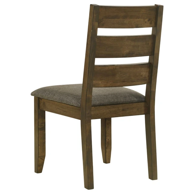 Alt view image 5 of 7 - Hassyee 5-Piece Dinner Table Set with Rectangular Table and 4 Ladder Back Chairs for Dining Room, Farmhouse Kitchen Table Set with X Shape Wood Legs for Family Gatherings