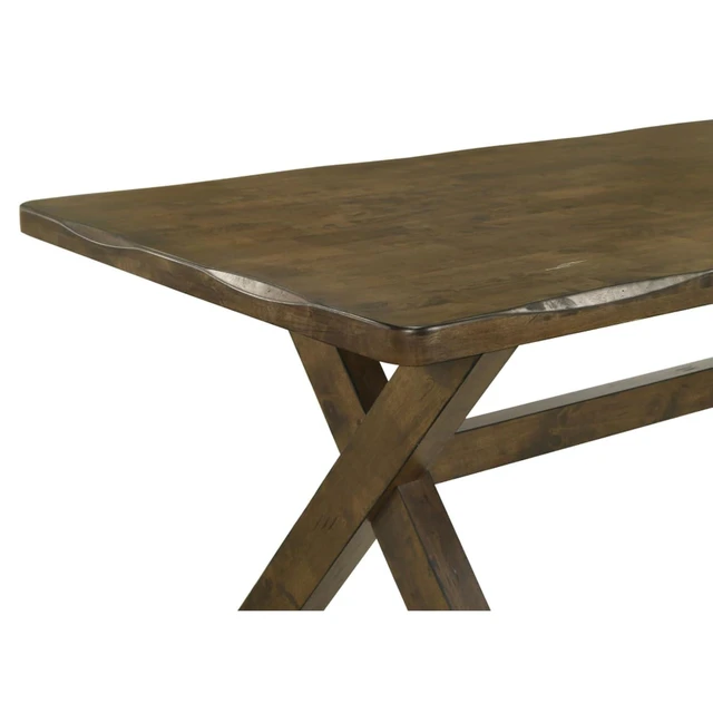 Alt view image 7 of 7 - Hassyee 5-Piece Dinner Table Set with Rectangular Table and 4 Ladder Back Chairs for Dining Room, Farmhouse Kitchen Table Set with X Shape Wood Legs for Family Gatherings