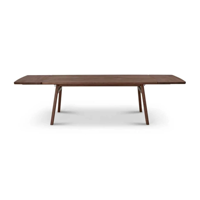 Alt view image 2 of 5 - Hassyee Classic Retro Style Solid Wood Dining Table, Can Accommodate Up to 8 People, Warm and Comfortable Atmosphere, Expandable Kitchen Dining Table, Suitable for Kitchen Use