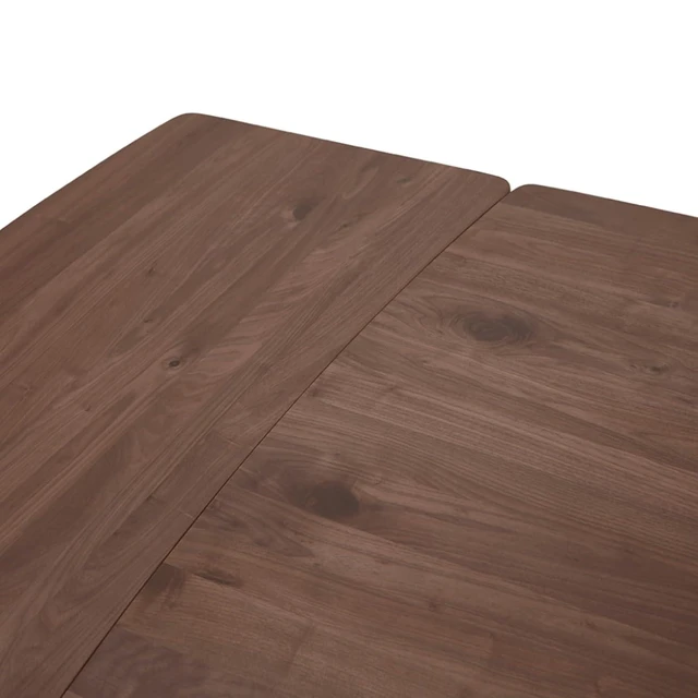 Alt view image 3 of 5 - Hassyee Classic Retro Style Solid Wood Dining Table, Can Accommodate Up to 8 People, Warm and Comfortable Atmosphere, Expandable Kitchen Dining Table, Suitable for Kitchen Use
