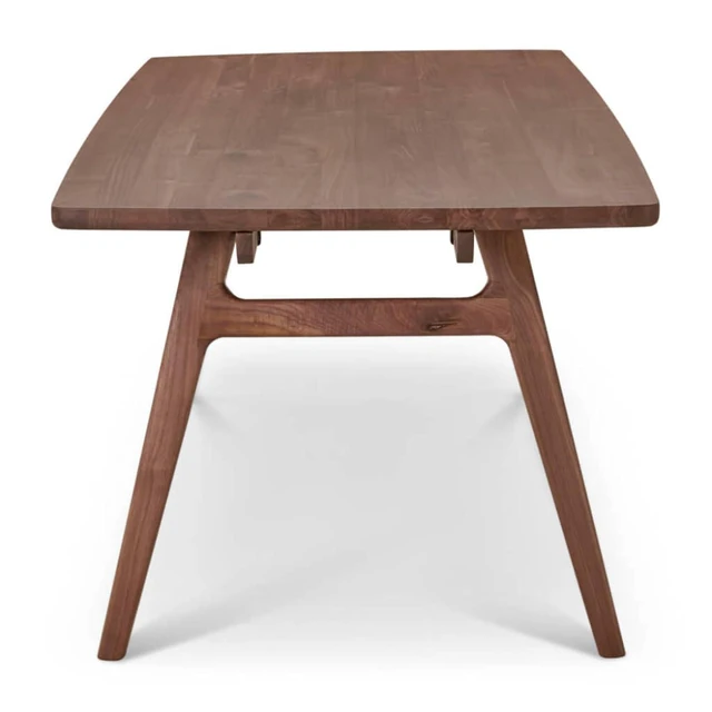 Alt view image 5 of 5 - Hassyee Classic Retro Style Solid Wood Dining Table, Can Accommodate Up to 8 People, Warm and Comfortable Atmosphere, Expandable Kitchen Dining Table, Suitable for Kitchen Use
