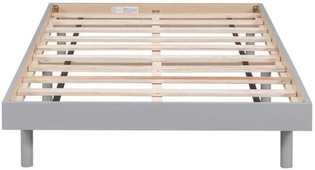 Alt view image 6 of 7 - Twin/Queen/Full Size Low Profile Platform Bed Frame, Modern Panel Bedframe Mattress Base with Wooden Slat Support for Bedroom Guest Room Small Apartment Dormitory, No Box Spring Needed (Grey Twin)