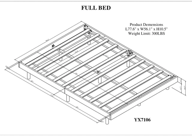 Alt view image 2 of 6 - Twin/Queen/Full Size Low Profile Platform Bed Frame, Modern Panel Bedframe Mattress Base with Wooden Slat Support for Bedroom Guest Room Small Apartment Dormitory, No Box Spring Needed (Grey Full)