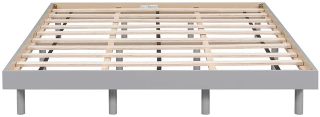 Alt view image 5 of 7 - Twin/Queen/Full Size Low Profile Platform Bed Frame, Modern Panel Bedframe Mattress Base with Wooden Slat Support for Bedroom Guest Room Small Apartment Dormitory, No Box Spring Needed (Grey Queen)
