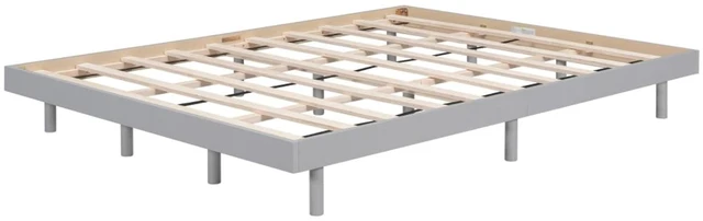 Alt view image 6 of 7 - Twin/Queen/Full Size Low Profile Platform Bed Frame, Modern Panel Bedframe Mattress Base with Wooden Slat Support for Bedroom Guest Room Small Apartment Dormitory, No Box Spring Needed (Grey Queen)