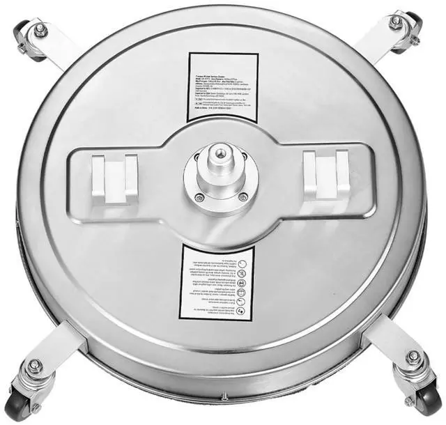 Main image of Heavy-Duty Surface Washer with Adjustable Rotating Handle and Swivel Wheels for Large-Area Floor Washing, Power Water Blaster with Dual Rotating Nozzles for Driveway and Patio Washing