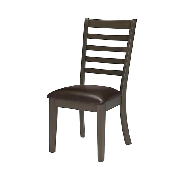 Alt view image 7 of 7 - Hassyee 7-Piece Vintage Kitchen Table Set with Faux Marble Tabletop and 6 Ladder Back Chairs for Small Places, Rectangular Dining Sets with Wood Frame for Dining Room and Kitchen