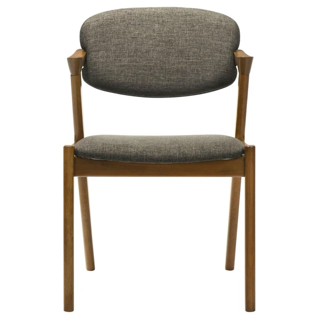Alt view image 4 of 7 - Hassyee 5-Piece Rustic Kitchen Set with Rectangular Table and 4 Fabric Upholstered Chairs for Small Places, Mid-Century Dining Sets with Sturdy Wood Frame for Dining Room