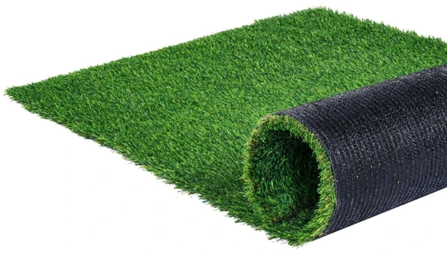 Alt view image 4 of 7 - Hassyee 5x10 ft Durable Artificial Grass Rug with Grooved Bottom and Quick-Drain Openings for Backyard and Balcony Flooring, Fade-Stable Green Turf with High-Density Fibers for Patio